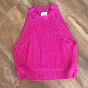 Aritzia Wilfred Bright Pink Knit top (M)